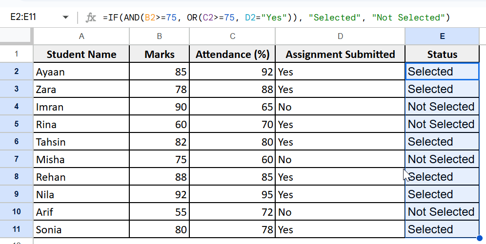Combining AND and OR with IF (more complex scenarios)