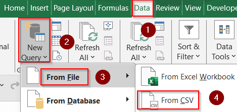 Import and Split CSV or Text Data Using the “From Text/CSV” Tool