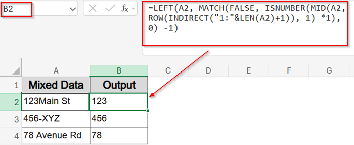 Extract Leading Numbers (From Start of Cell)