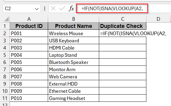 Duplicate Identification Across Different Excel Files Using VLOOKUP