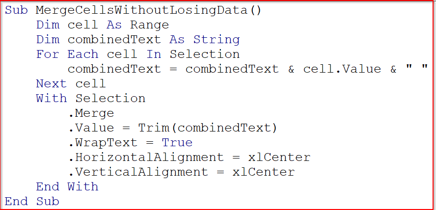 VBA Macro