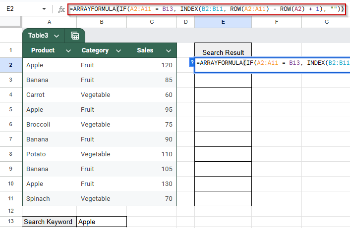 Find Related Cells to Specific Value with the INDEX-MATCH Function Combination