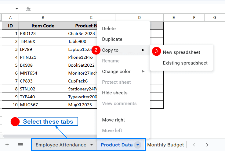 Hide Sheets by Creating Separate Spreadsheets for Different Users