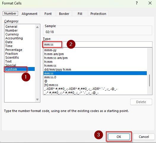 Converting Seconds to Minutes Using Division and Custom Time Formatting