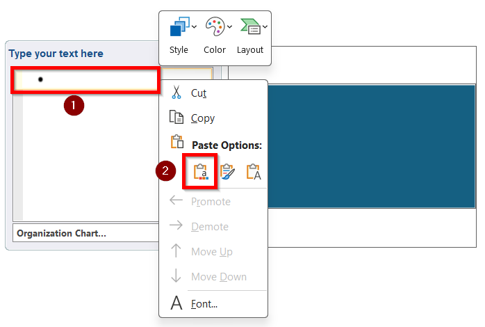Utilize SmartArt Feature to Create an Organizational Chart from a List