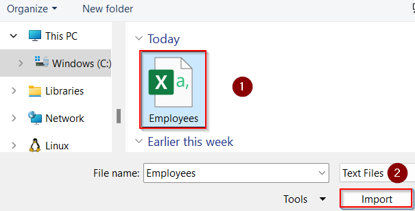Import and Split CSV or Text Data Using the “From Text/CSV” Tool