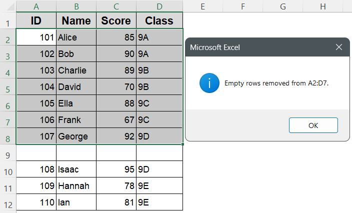 Delete Empty Rows in a User‑Selected Range with VBA