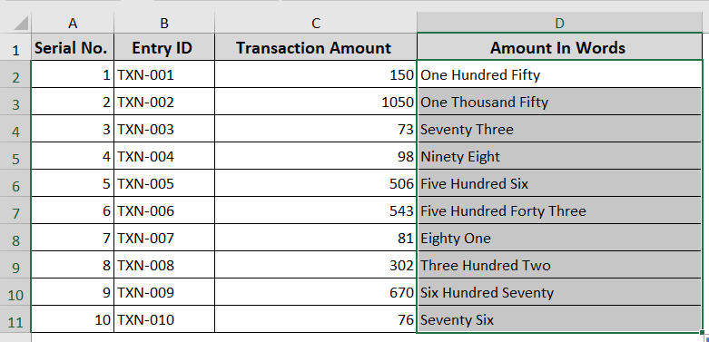Convert The Number To Words In Excel Using VBA Code