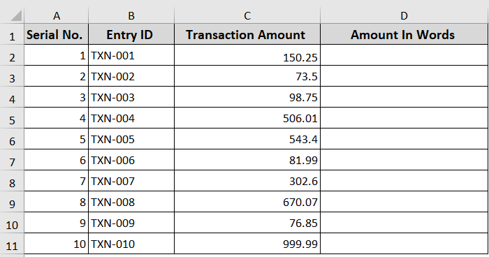 Convert Decimal Numbers To Words