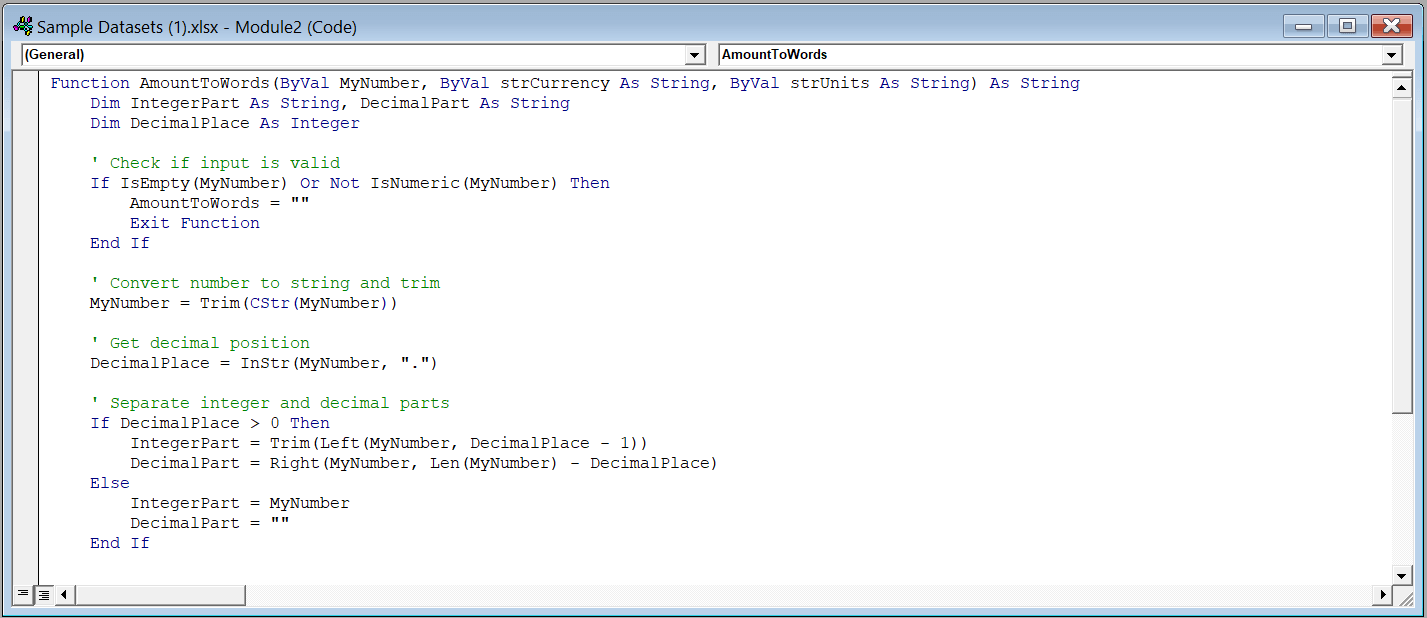 Convert Currency Values To Words In Excel using VBA Code
