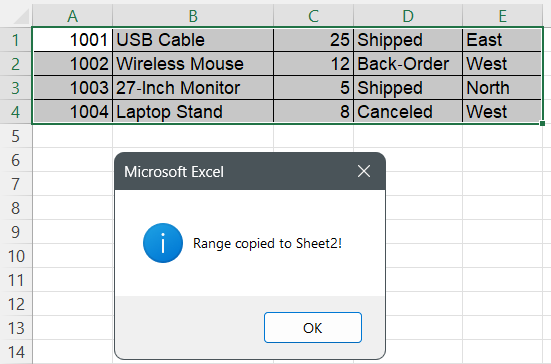 Copy a Range to a Sheet Specified by the User