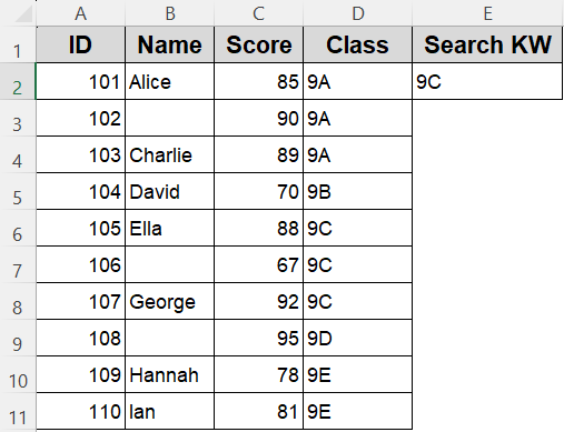 Use CountA with a Specific Data to Count Matching Rows in Excel VBA