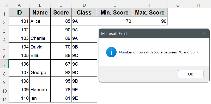 Counting Rows Matching a Criteria Within the Used Range