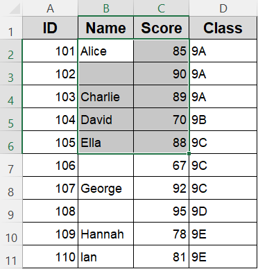 Counting Rows Within a Specific Range (No Keyword Required)