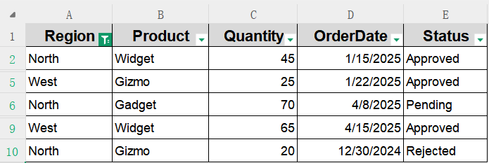 Use AutoFilter with Multiple Criteria in One Column