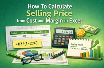 featured image - calculate selling price from cost and margin in excel
