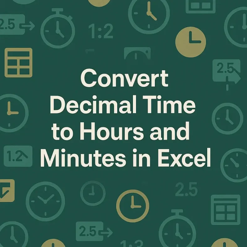 featured image - convert decimal time to hours and minutes in excel