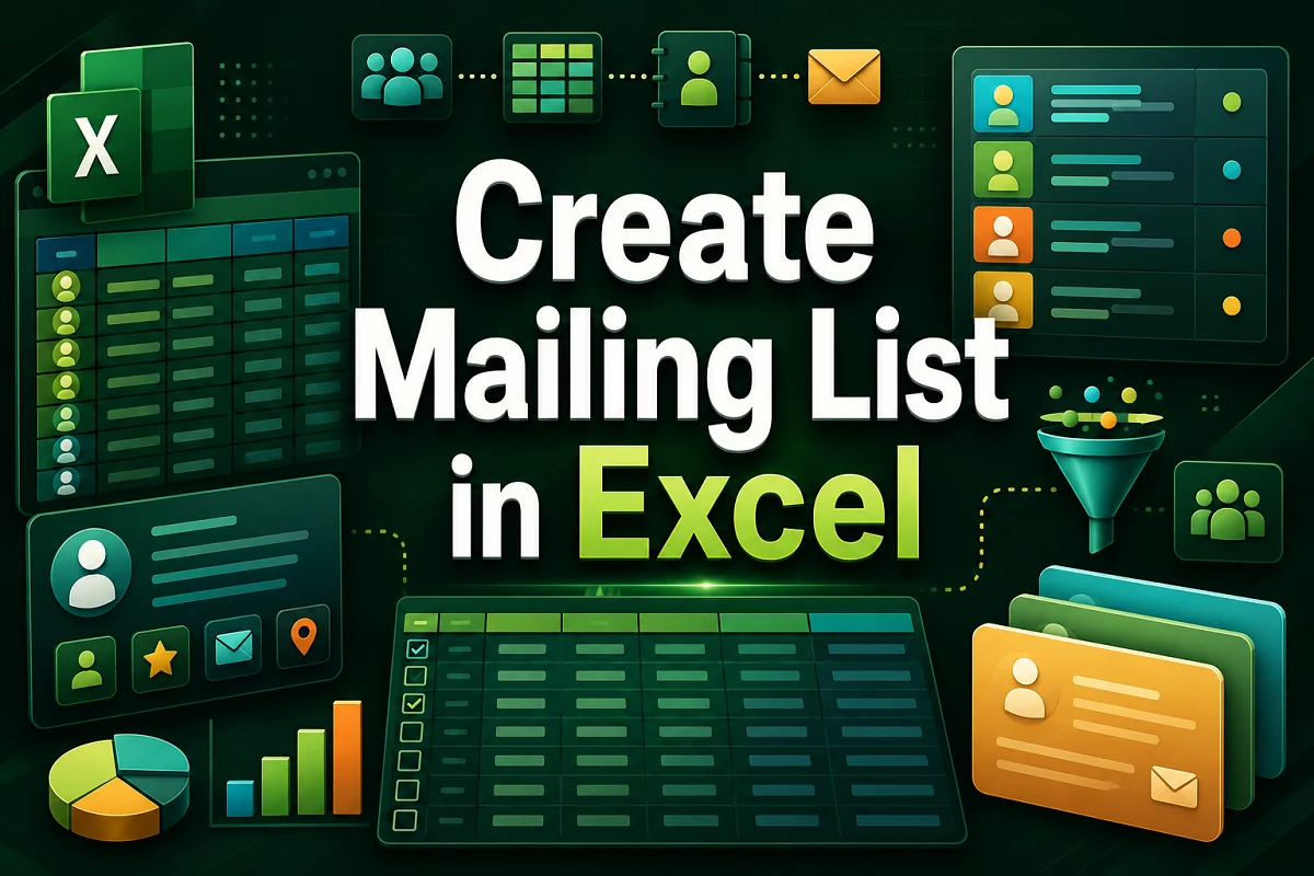 Mail List Update How to Create a Mailing List in Excel (with Easy Steps) - Excel Insider