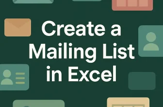 featured image - creating a mailing list in excel