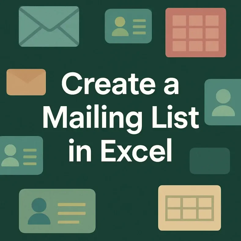featured image - creating a mailing list in excel