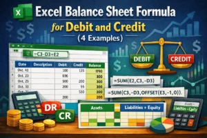 featured image - debit credit balance sheet excel formula