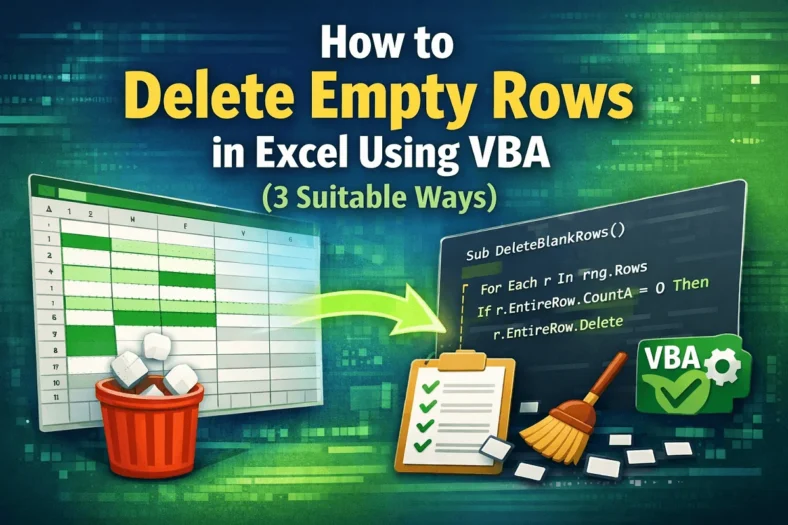 featured image - delete empty rows in excel vba
