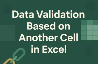 featured image - excel data validation based on another cell