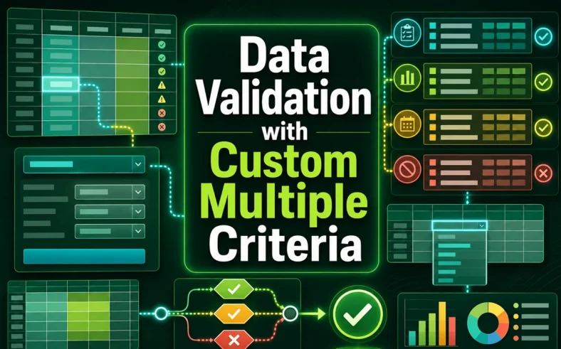 featured image - excel data validation custom multiple criteria