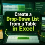 featured image - excel drop down list from table