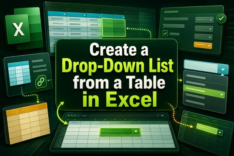 featured image - excel drop down list from table