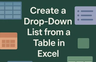 featured image - excel drop down list from table