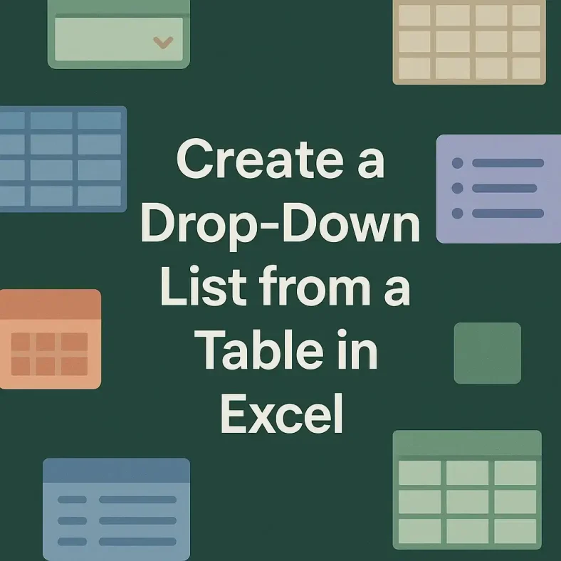 featured image - excel drop down list from table