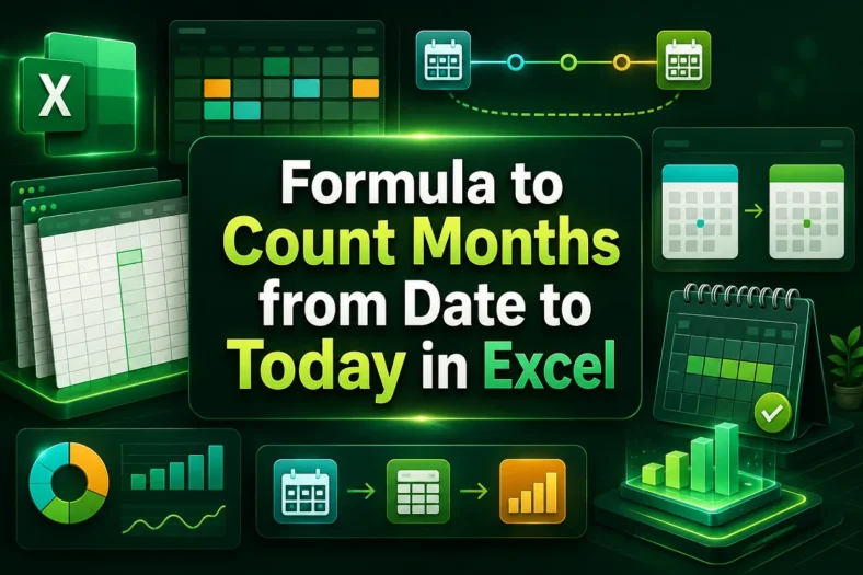 featured image - excel formula to count months from date to today