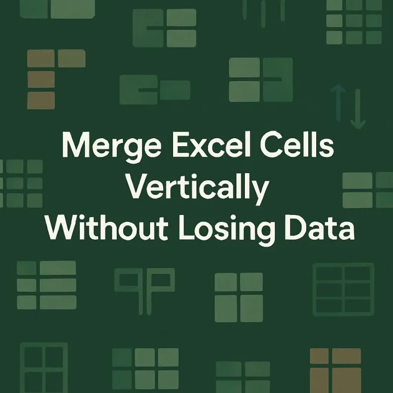 featured image - excel merge cells vertically without losing data