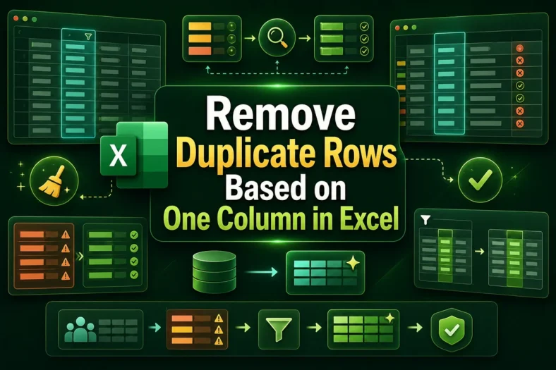 featured image - excel remove duplicate rows based on one column