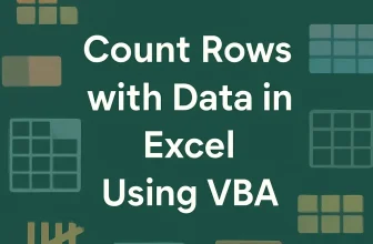 featured image - excel vba count rows with data