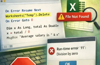 featured image - excel vba on error goto 0