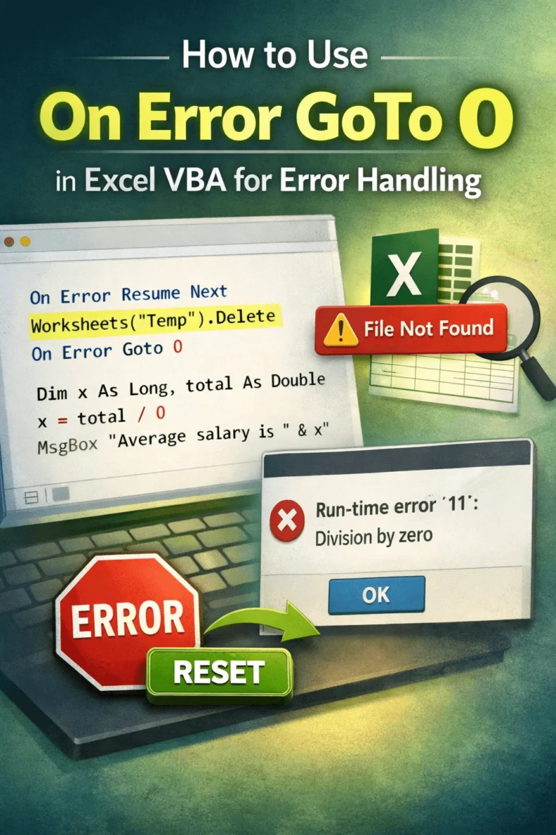 featured image - excel vba on error goto 0