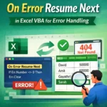 featured image - excel vba on error resume next