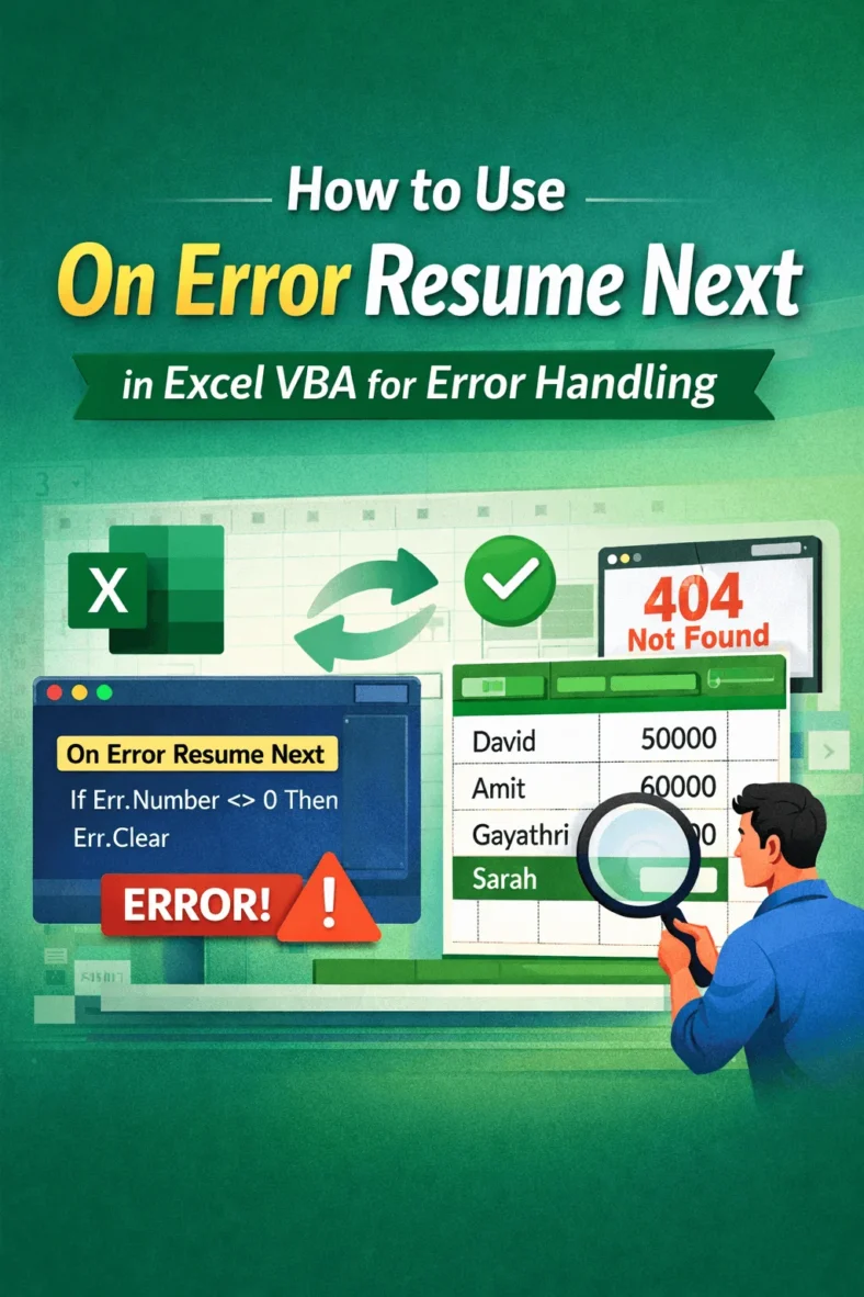 featured image - excel vba on error resume next