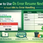 featured image - excel vba on error resume next
