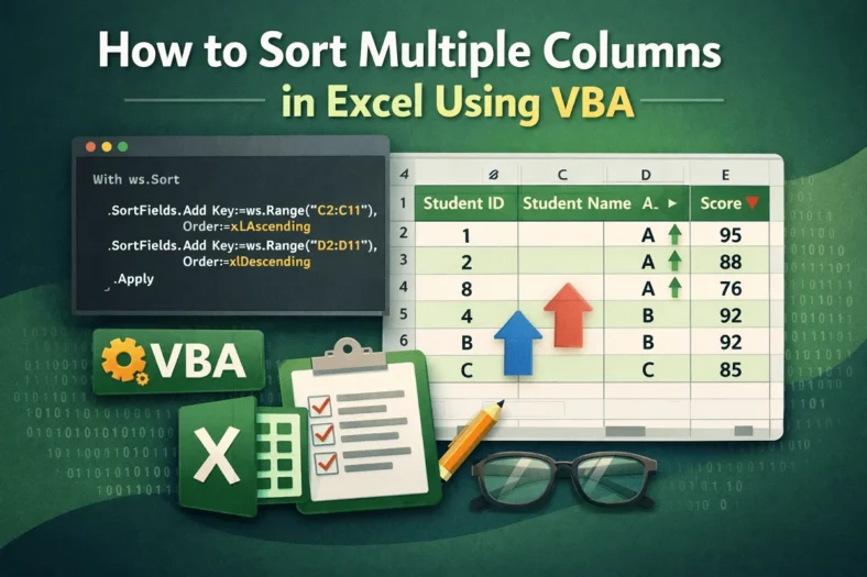 featured image - excel vba sort multiple columns