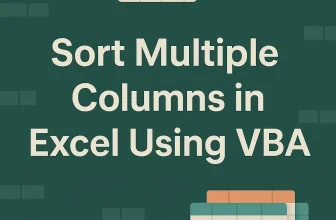 featured image - excel vba sort multiple columns