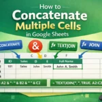 featured image - google sheets concatenate multiple cells