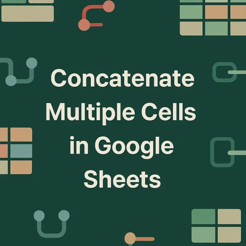 featured image - google sheets concatenate multiple cells