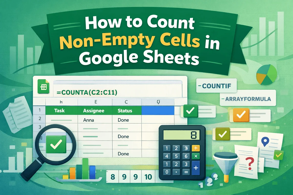 How to Count Non-Empty Cells in Google Sheets - Excel Insider