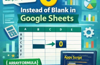 featured image - google sheets if blank then 0