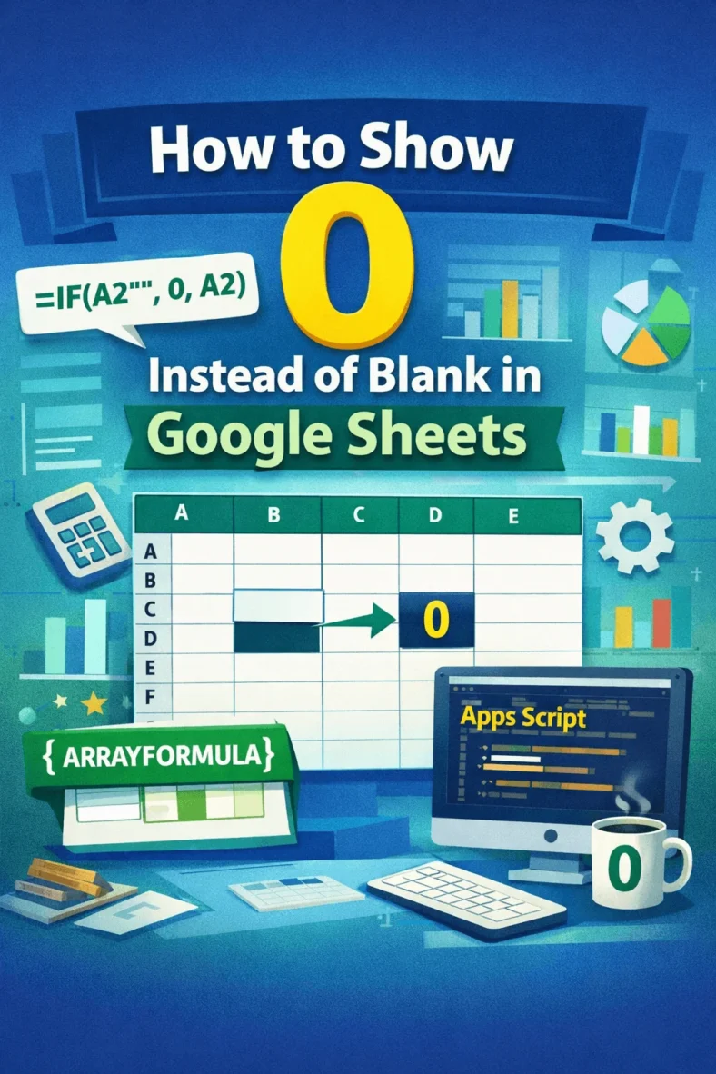 featured image - google sheets if blank then 0