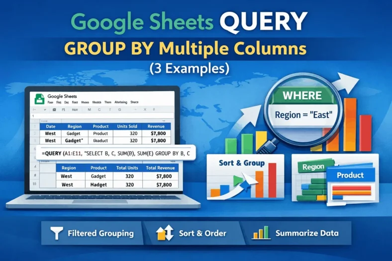 featured image - google sheets query group by multiple columns