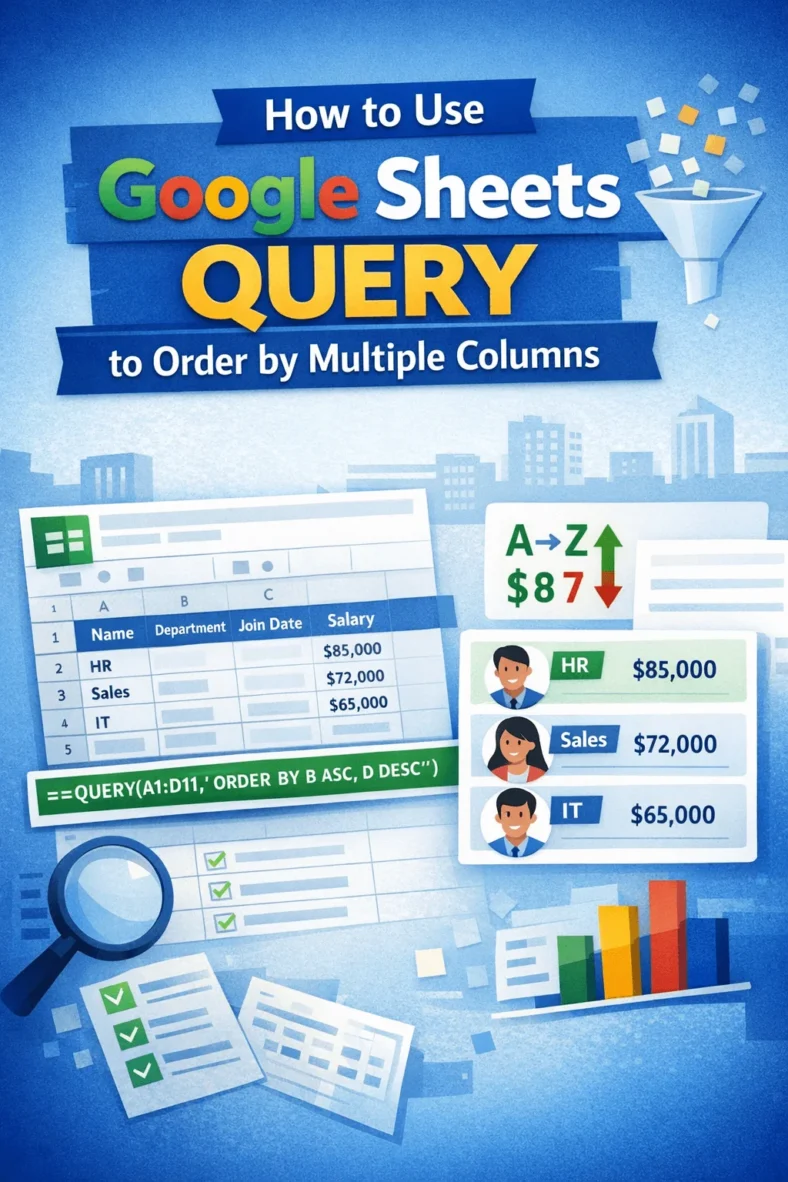 featured image - google sheets query order by multiple columns